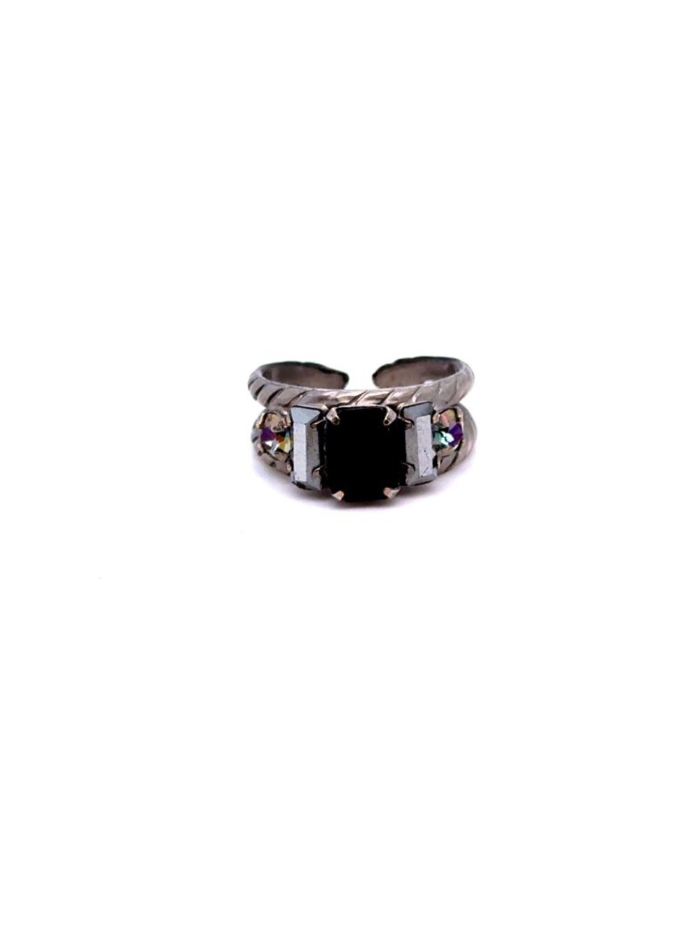 Sorrelli Black Stone Adjustable Ring